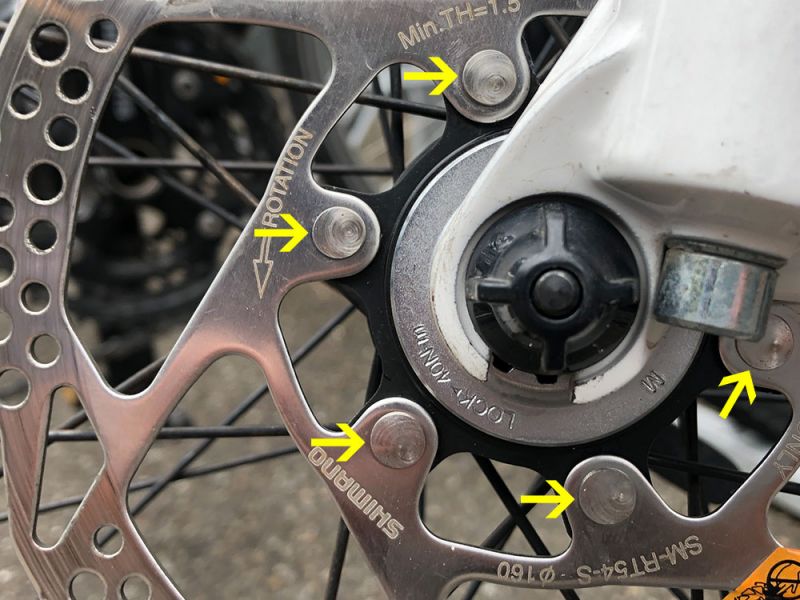 Bremsscheibenaufnahme, Fahrradkomponenten erkennen